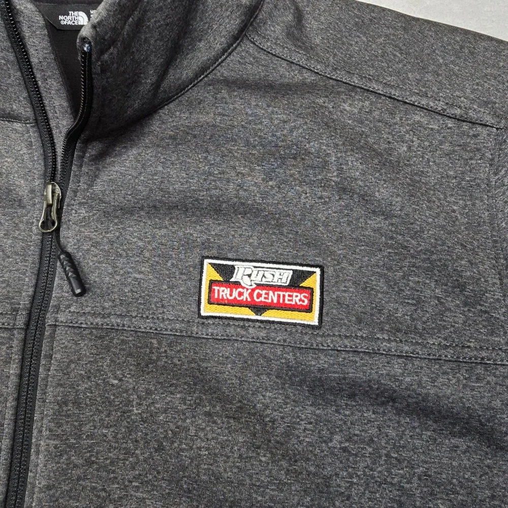 The North Face WindWall Jacket Mens XL Gray Soft Shell Windbreaker Co.‎ Logo